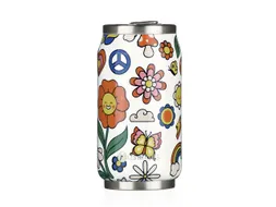 Thermosbeker Les Artistes Paris blik 280ml Happy met geïntegreerd rie