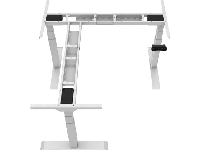 Piètement bureau assis-debout réglage électrique angle 180cm blanc