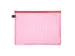 etui A4 PVC-vrij rood transparant met ritssluiting