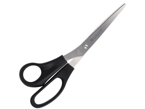 Kantoorschaar Westcott 210mm met kunststof grip linkshandig rvs