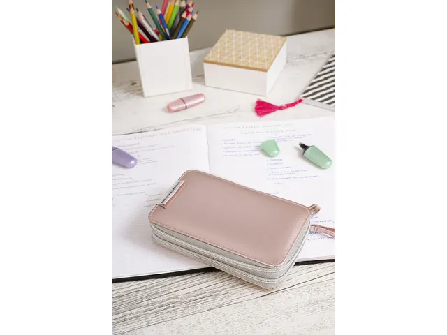 Etui Eberhard Faber gevuld 24 delig, 2 laags rosé gold Double Decker