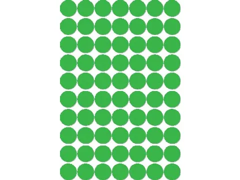 Ronde Etiketten in Etui Diameter Ø19mm, Groen, 560 Stuks, 70 per Blad
