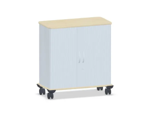 Armoire À Rideaux Transversaux,Finition Corps Érable