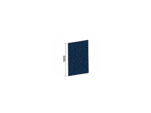 geluidabsorberende scheidingswand,HxBxD 1800x1000x41mm,wand stof,blauw