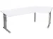 Bureau d’angle 680-820x2166x1130mm retour à gauche blanc pieds en C