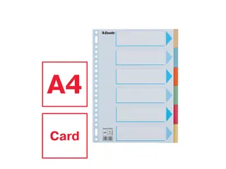Tabbladen Esselte Premium A4 6-delig karton 23-rings assorti - 3