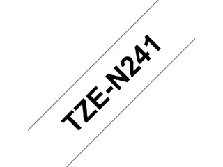 Labeltape Brother P-touch TZe-N241 ongelamineerd 18mm zwart op wit - 2