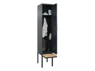 locker met bank,HxBxD 2120x400x815mm,1vak,vak B 400mm,draaigrendel - 1