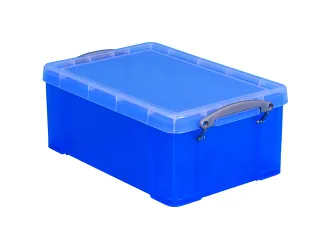 Opbergbox Really Useful 9 liter 395x210x140mm transparant blauw - 1