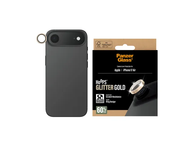 PanzerGlass Hoops Camera Lens Protector Glitter Gold iPhone Air,