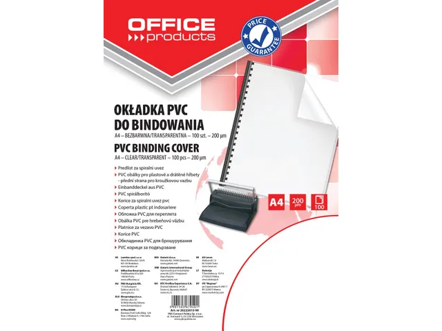 omslagen PVC A4 21x29,7cm 200 micron 100 stuks transparant