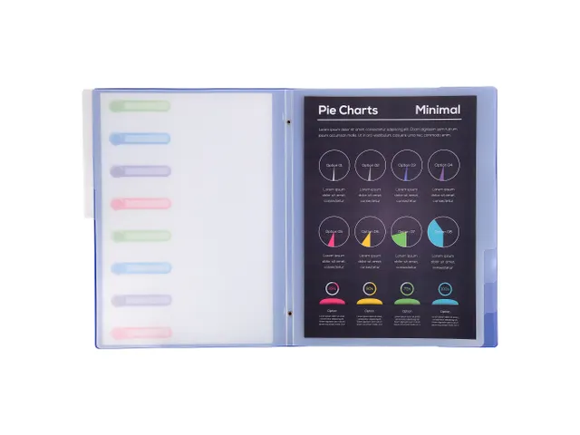 Trieur polypropylène 3 rabats 8 compartiments OPAK - Couleurs assorti