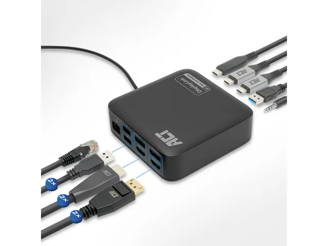 Dockingstation ACT USB-C Dual Monitor met Power Delivery
