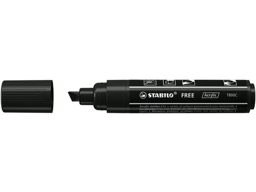 Acrylmarker STABILO Free Acrylic T800C zwart 2-10mm