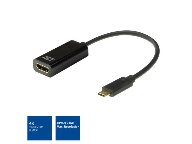 Adapter ACT USB-C naar HDMI 4K 60Hz 0.15 meter