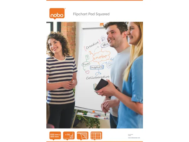 flipchartblok DUO 50 vel 65x100 cm ruit