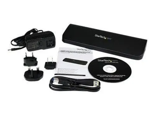 Dual Monitor USB 3.0 laptop docking station met HDMI, DVI en VGA