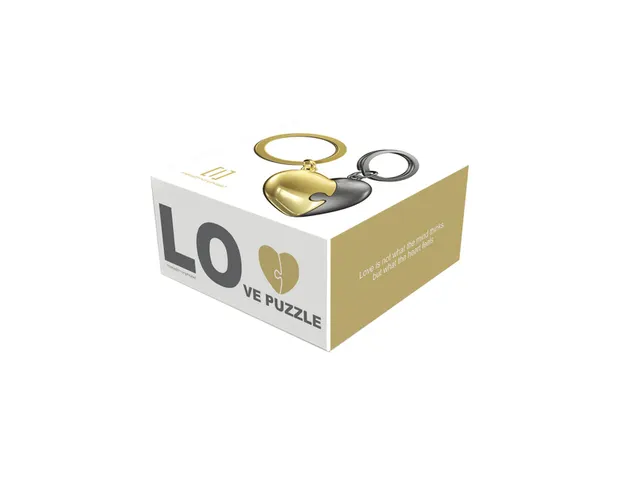 Sleutelhanger Metalmorphose puzzelhart
