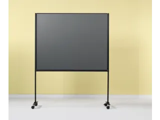 Verrijdbaar Workboard 120x150cm grijs emaille krijt zwart profiel - 2