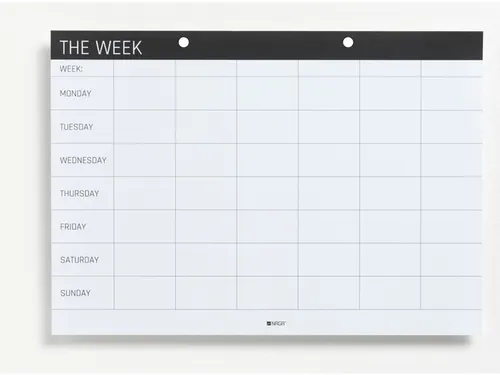 Weekplanner Engels Naga A4 52 Vel
