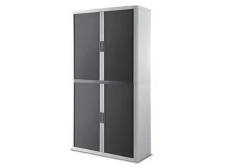Roldeurkast HxBxD 2040x1100x415mm 4 Oh Romp Wit Front Antraciet - 1