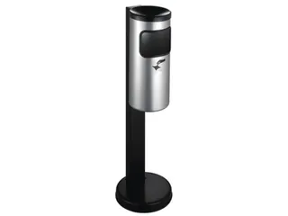 Veiligheidscombi-asbak 825x180mm Staander Staalplaat Nieuwzilver - 2