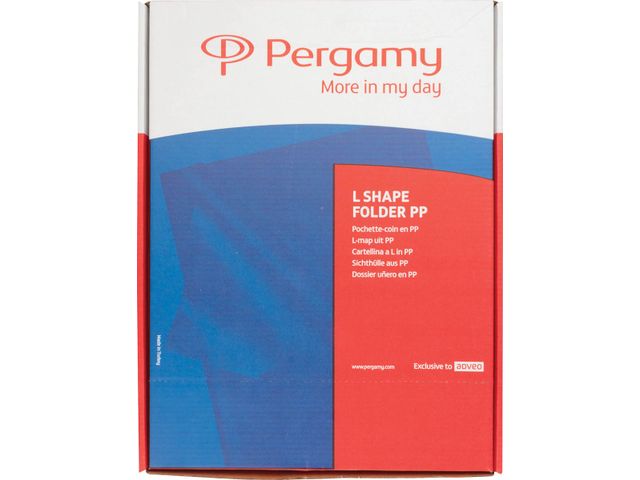 Pergamy farde à devis, ft A4, PP, paquet de 5 pièces, rouge