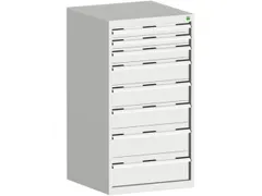 ladekast HxBxD 1200x650x650mm 8laden romp RAL7035 front RAL7035