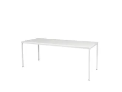 Domino Basic Tafel Vaste Hoogte 2000x800mm Grijs 25mm Wit 4-Poots