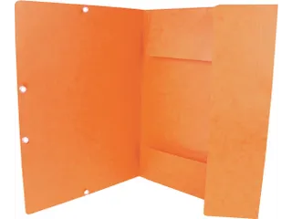 Elastomap A4 3 Kleppen en Elastieken Karton Oranje - 2