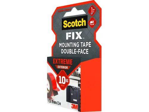 Plakband Scotch Extreme Exterior 19mm x 1,5m dubbelzijdig