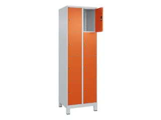 lockerkast,HxBxD 1950x600x500mm,2x4vakken,vak B 300mm,cil.-slot,voeten - 1