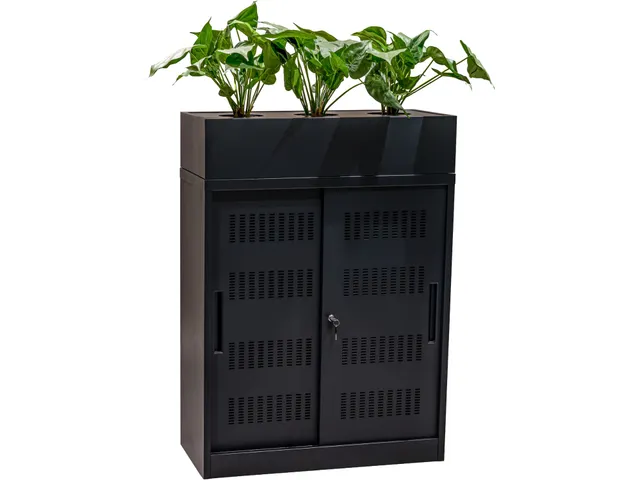 Euroseats Schuifdeurkast 105x90x40cm Zwart