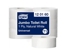 Tork Jumbo Toiletrol 120160 T1 1-Laags 2400 vel Naturel