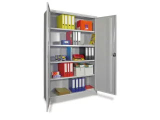 grootvolumekast met openslaande deuren,RAL7035,front RAL6011 - 1