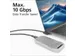Kabel ACT USB-C standaard naar USB-C hoek 10Gbps 1m