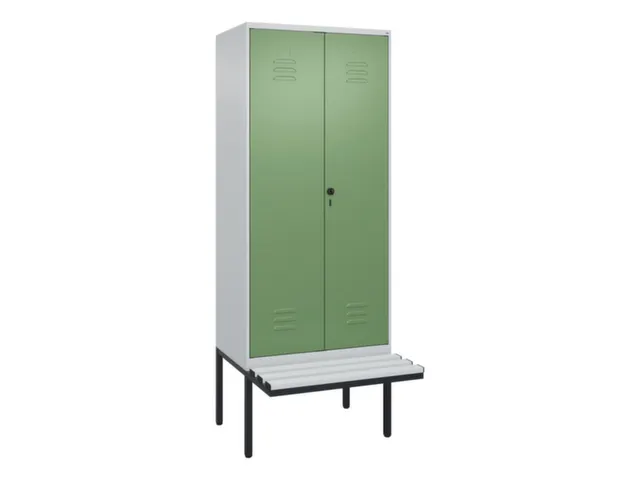 armoire vestiaire noir et blanc HxlxP 2120x800x815mm 2compart.