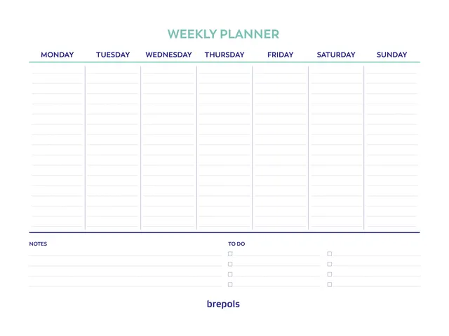 Planner Brepols Weekly planner A4 7d/1p Assorti
