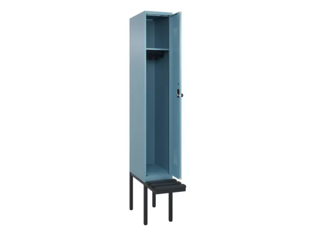 locker met bank,HxBxD 2120x300x815mm,1vak,vak B 300mm,draaigrendel