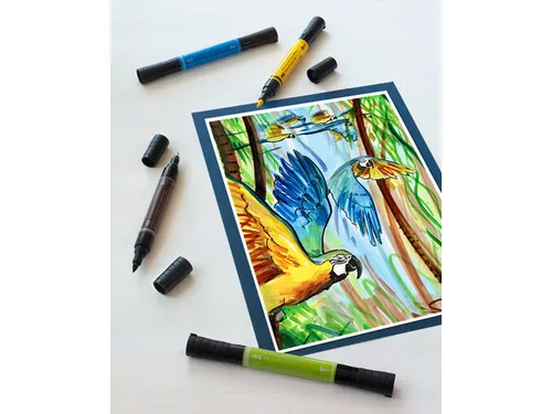 Tekenstift Faber-Castell Pitt Artist duo marker Portrait etui 5stuks k