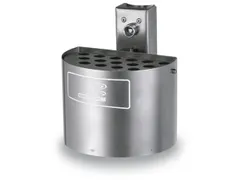 Asbak Rvs 2 liter HxØ 135x200mm Wandmontage Halfrond RVS