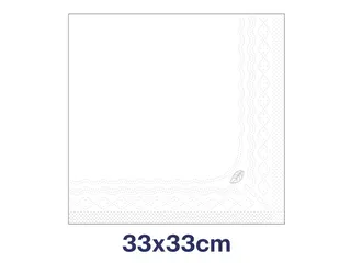 Servetten Tork 477149 2-laags 33x33cm wit 1/4 vouw 200st. - 7