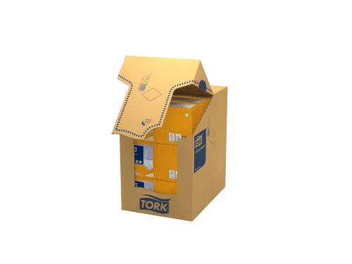 Cocktailservet Advanced 2-laags oranje 24x24cm ¼-vouw 12x200st 2400st