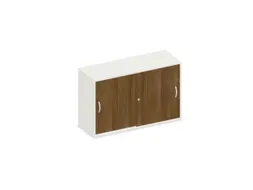 schuifdeurkast,HxBxD 770x1200x430mm,decor romp wit,decor front noten