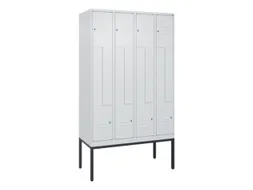 Z-garderobekast,HxBxD 2120x1200x500mm,vak B 150/300mm,cil.-slot