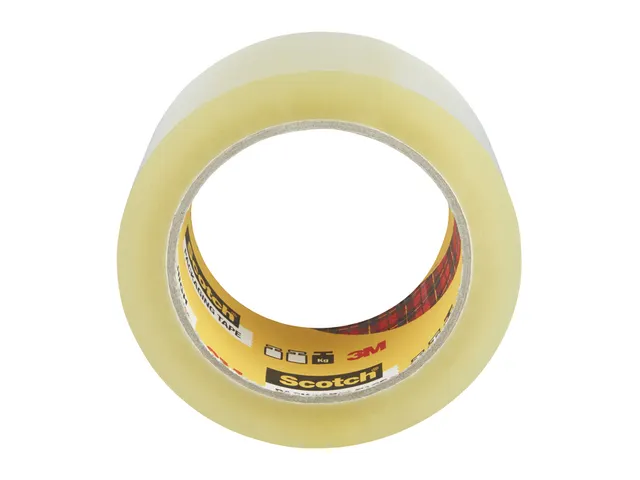 Verpakkingstape Scotch Heavy 50mmx66m PP transparant hotmelt 6 rollen