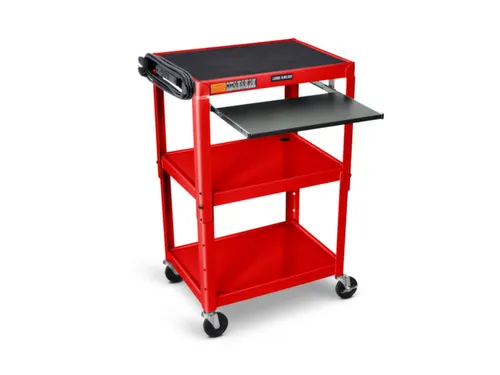 bijzetwagen,HxLxB 610-1060x610x460mm,rood,3niveau(s)