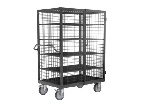 kastwagen,draagverm. 500kg,laadvl. LxB 1134x745mm,duwbeugel,RAL7043