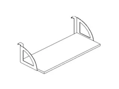 legbord,v. scheidingswand,aluminium-zilver,MS-donkergrijs
