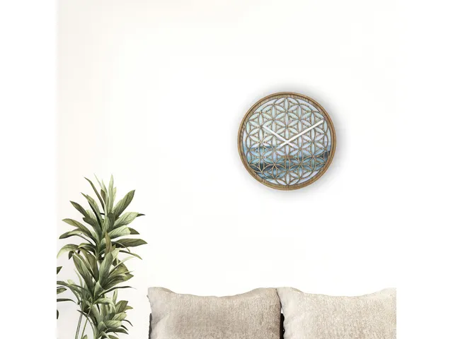 Horloge murale 40cm-Silent-Vert-Bois-NeXtime Concord